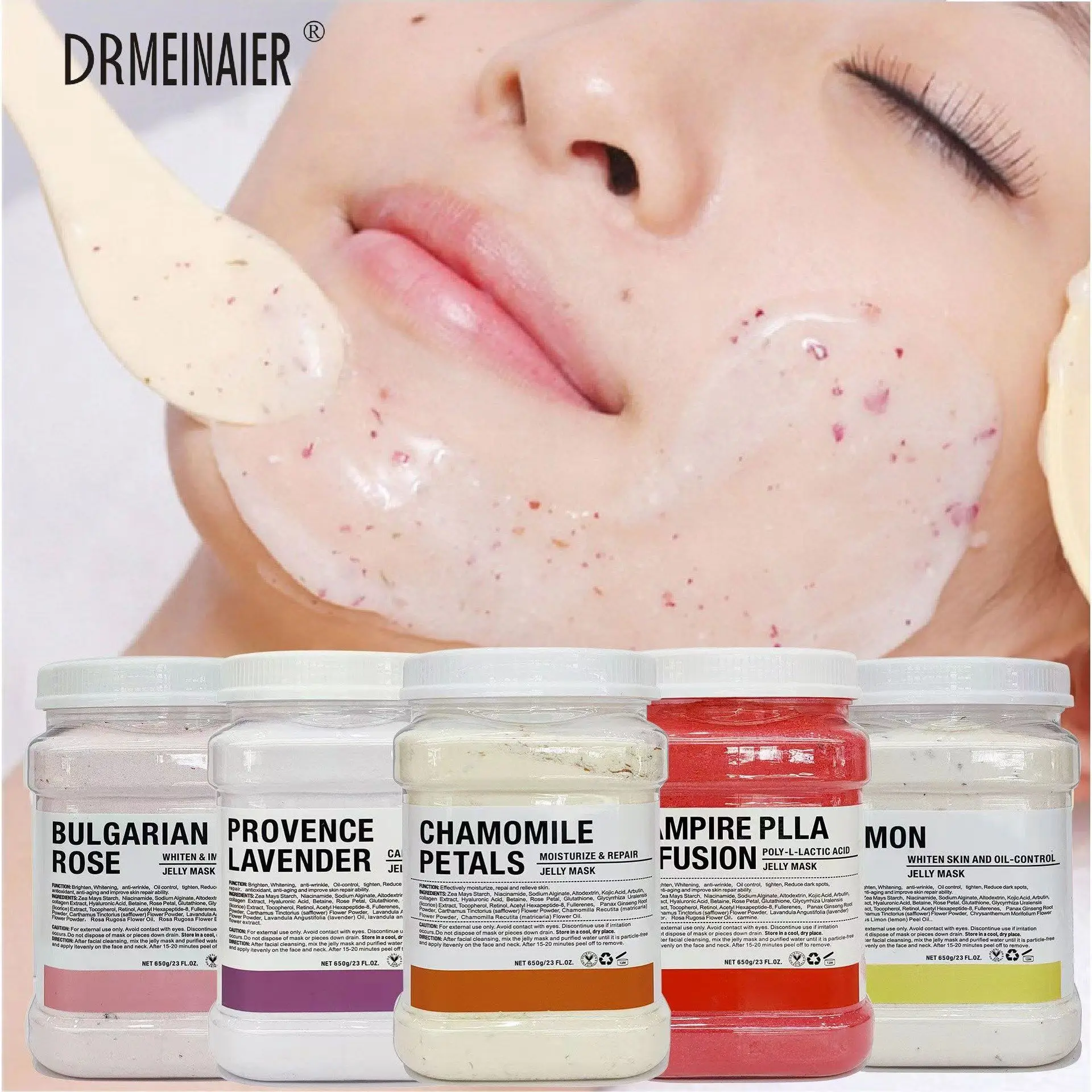 Hot Selling Natural Collagen Organic Anti Aging Anti Wrinkle Skin Care Korea Facial Jelly Mask Powder Jelly Facial MaskH
