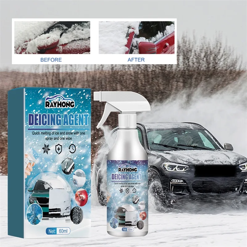 Wholesale Winter Sustainable Quickly Auto Car Windshield Anti-ice Removal Snow Melting Spray Deicing Agent Snow Antifreeze