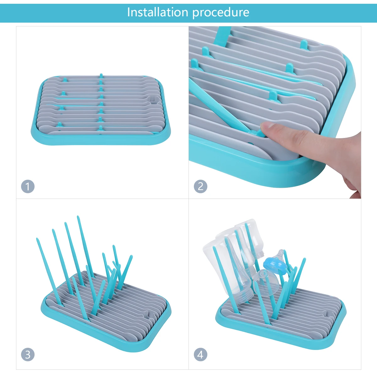 Safety Net Brackets Storage Holders Plastic Feeding Portable Bottle Drying Rack For Baby New Born Baby Products