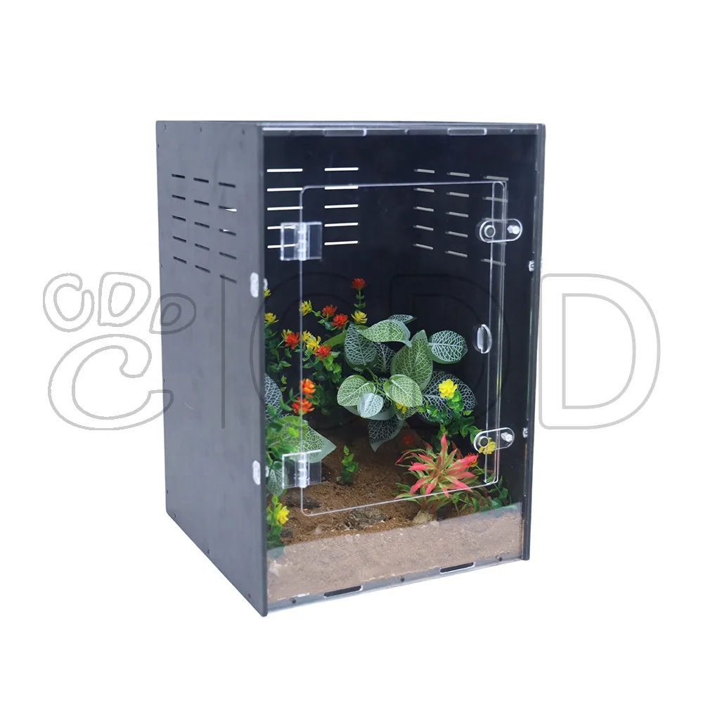 wholesale pvc reptile enclosure terrarium cage for lizard python bearded dragon gecko feeding support customized size pvc cages