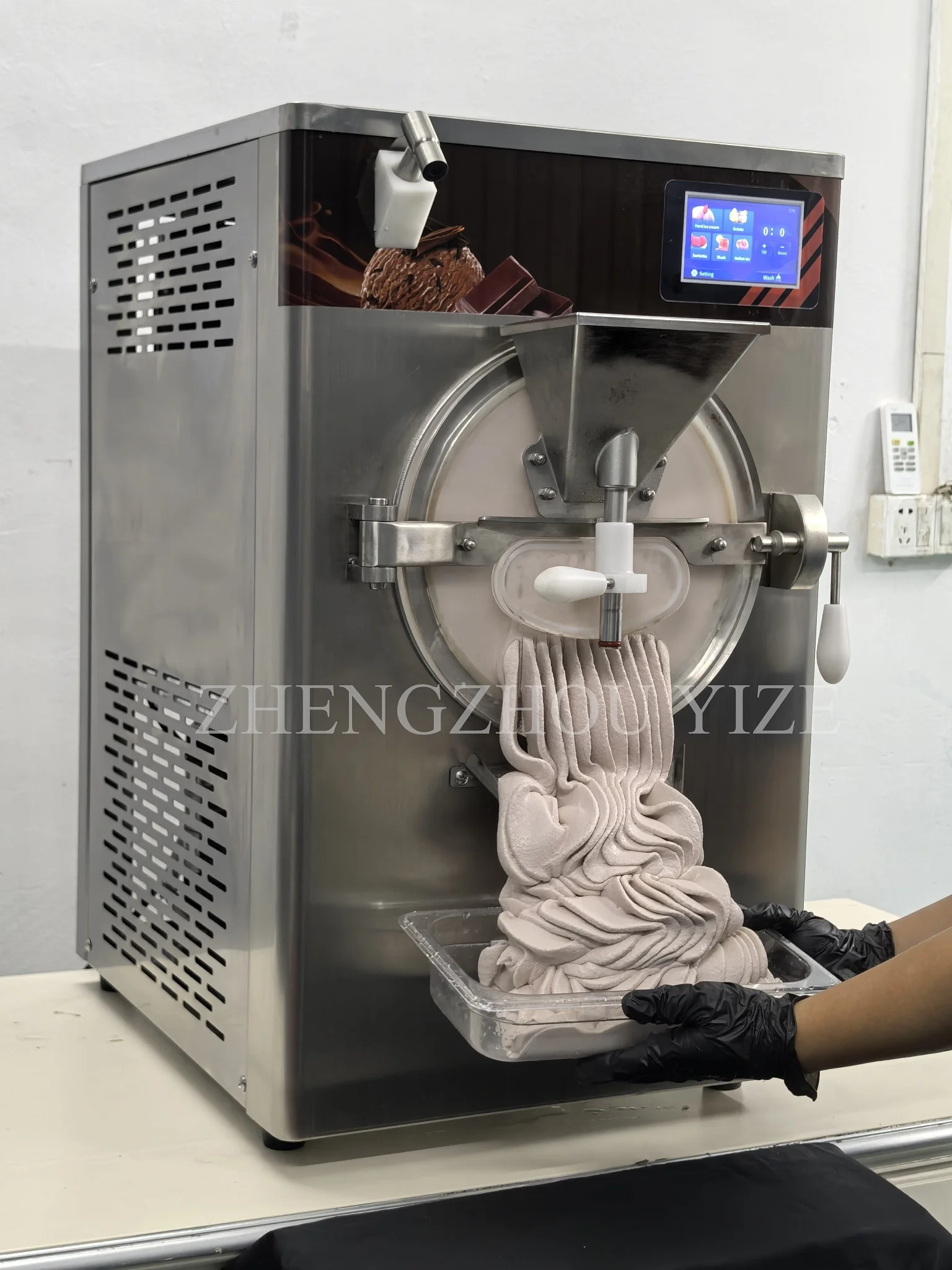 Ice Creme Machine Commercial Automatic Ice Cream Cone Machine 48L/60L Hard Ice Cream Machine