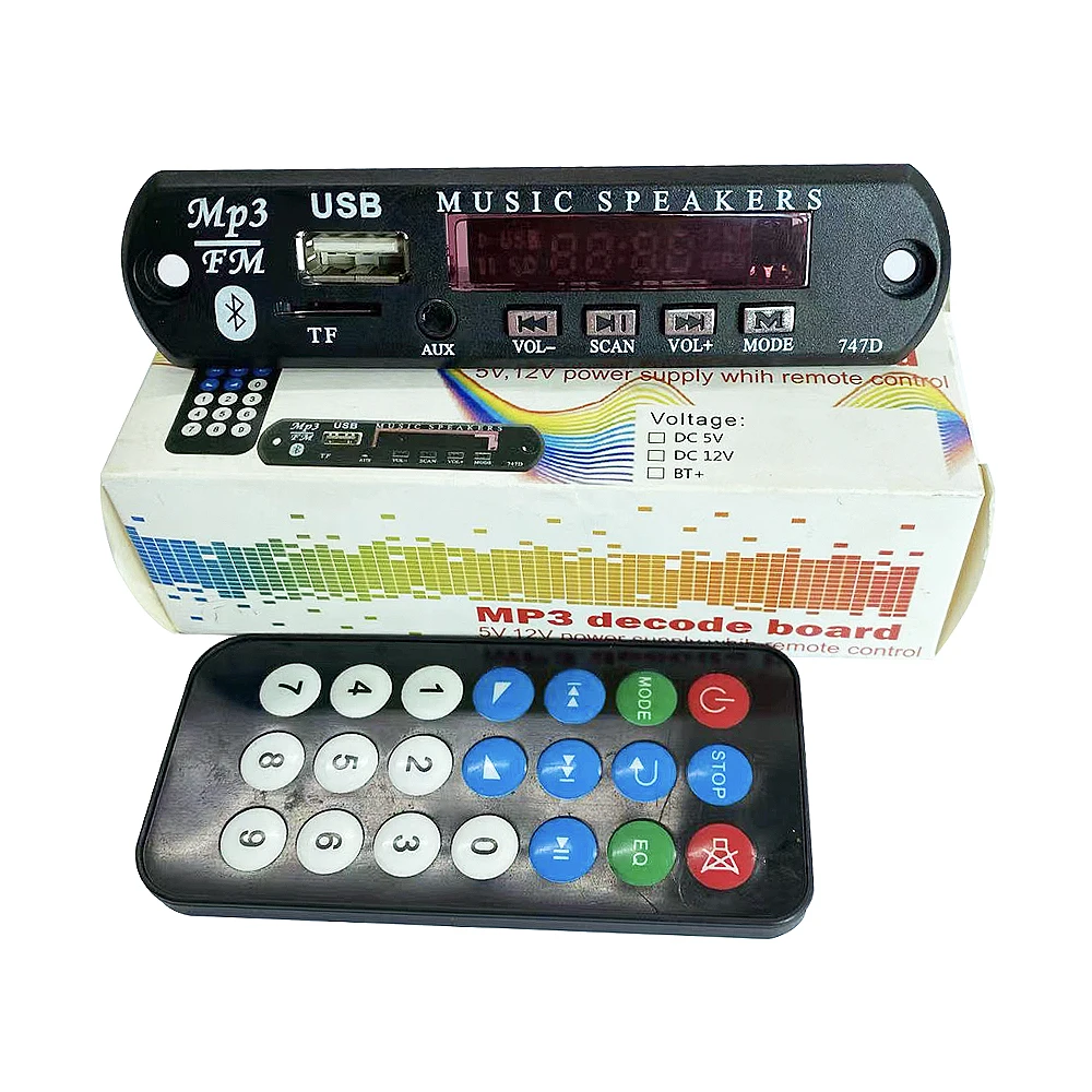 MP3 аудио плеер модуль 5 В 12 В большой IC AB чип MP3 плеер декодер доска Bluetooth MP3-плеер