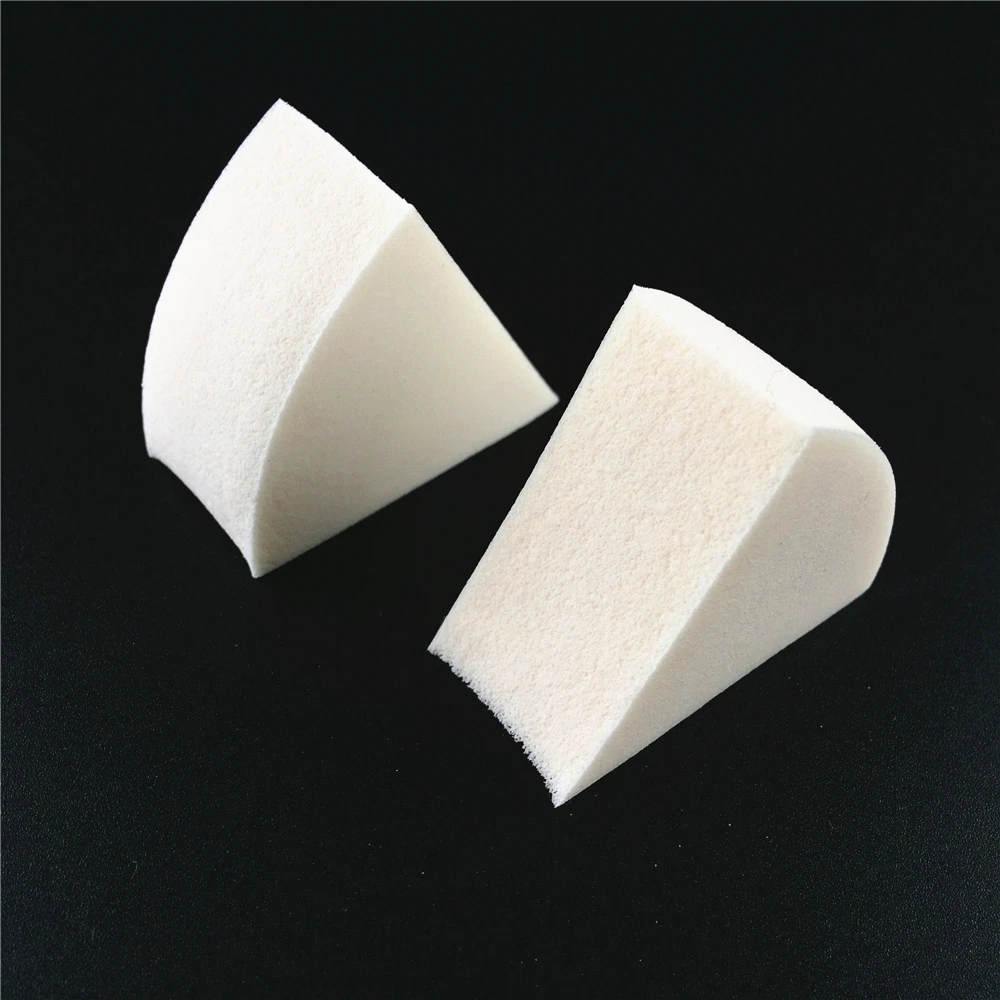 6pcs White Nude Custom Soft Disposable Foam Wedge Makeup Blender Triangle Sponge