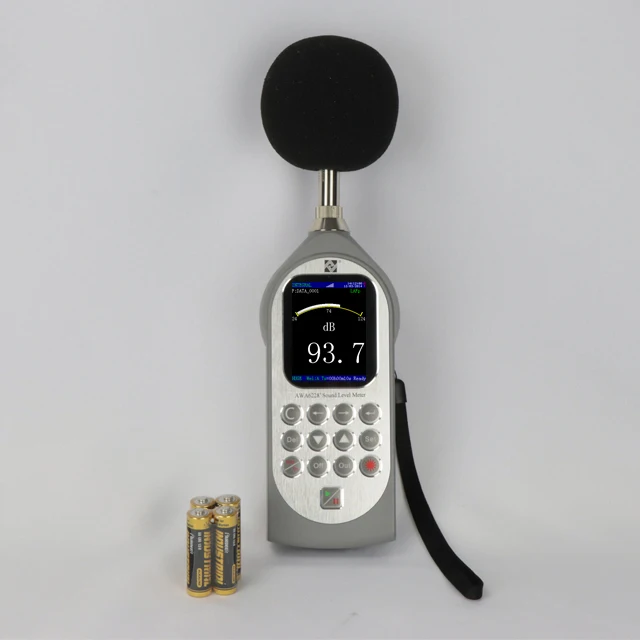 Цифровой измеритель уровня звука AWA6228 +, диапазон калибровки 25-140 dBA, bluetooth, цифровой измеритель уровня звука
