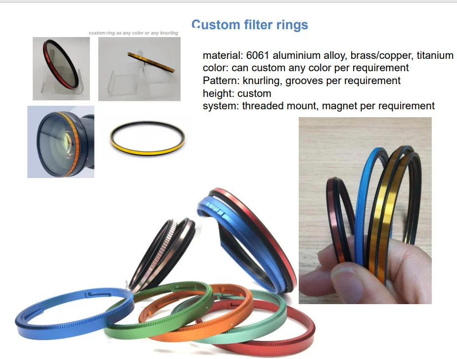 OEM Custom Camera  Filter Len Photography UV ND GND Polarized CPL  VND2-5 Mist Diffusion Special effect Camera  Lens  Filter