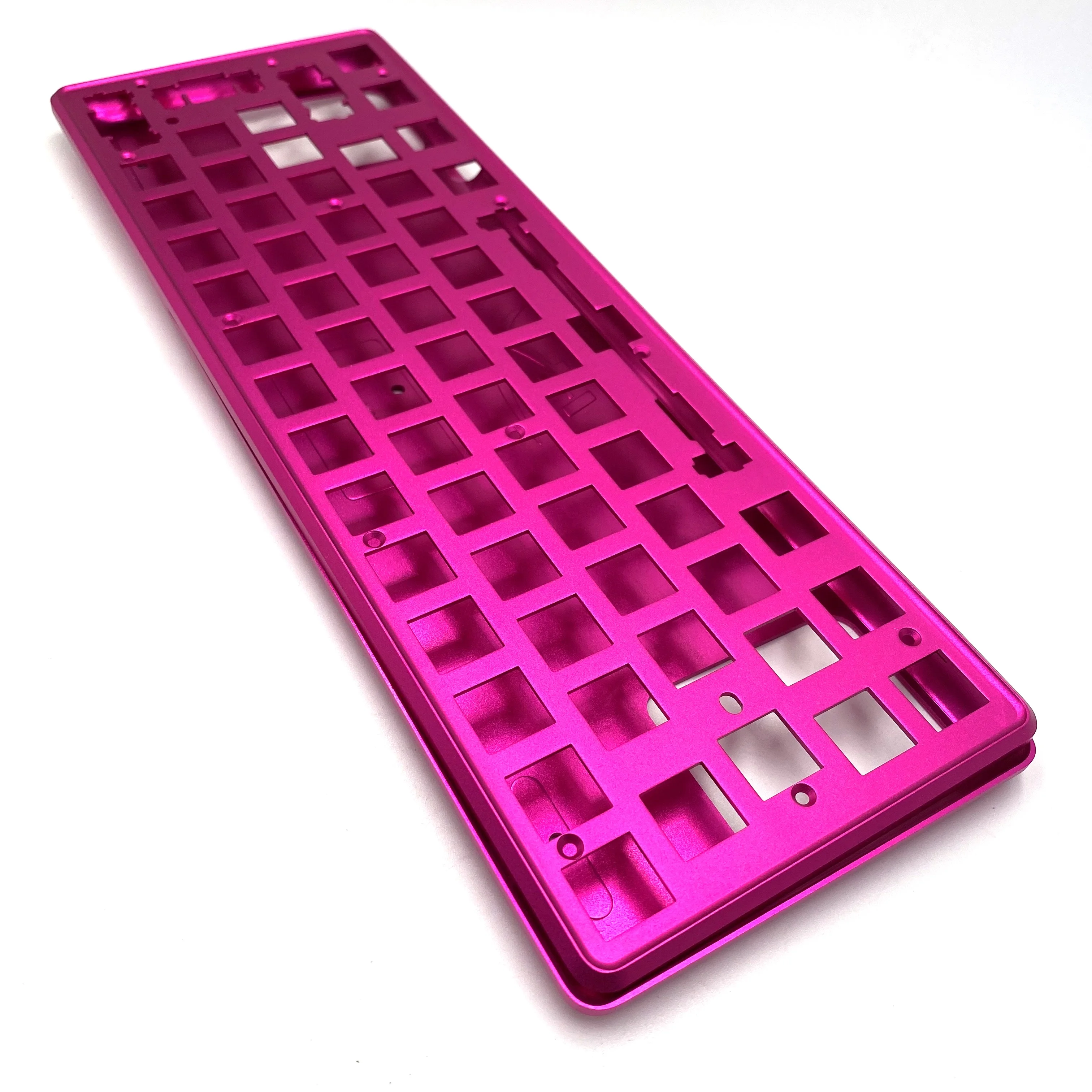 CNC Mechanical keyboard frosted Polycarbonate keyboard case machining prototype Anodize/Sandbasting/PVD/Polish/E-white service