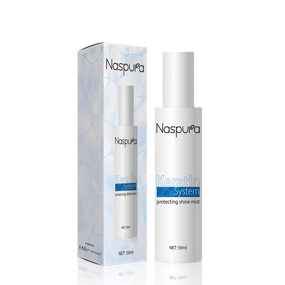 Naspura Hot Selling Morocco Organ Oil Private Label Hair Care Product Keratin Heat Protecting Shine Mist Hair Protecting
