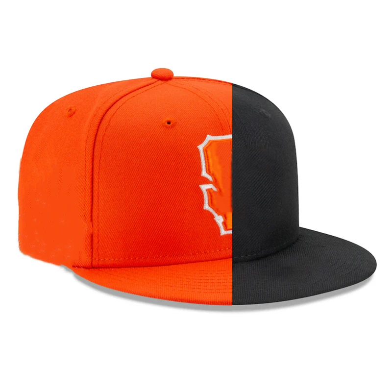 Custom 3d Embroidery Logo with Side Woven Patch Snapback Hat Fitted Hats Cap Cotton 6 Panel Baseball Cap