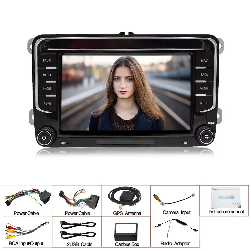 7inch Double Din Android Car Stereo Car Radio for VW PASSAT POLO GOLF TOURAN Multimedia Video DVD Player Autoradio