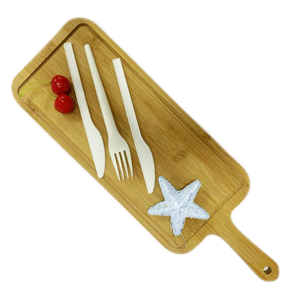 Perfect For Hot Or Cold Food Biodegradable PLA Cutlery Knife Fork Spoon Biodegradable Tableware