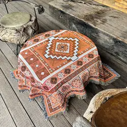 custom Throw woven Blanket Reversible Hippie Bohemian Vintage Knitted Large Fringed Cotton Woven Tapestry