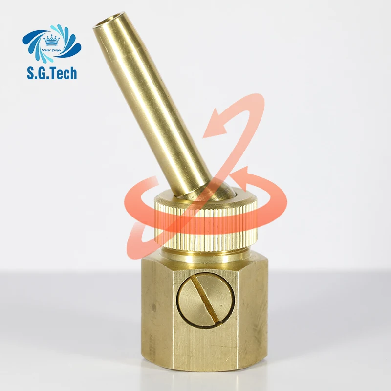2023 Hot Sale Adjustable Direct Injection Fountain Nozzle Wholesale Copper Brass Fountain Nozzle
