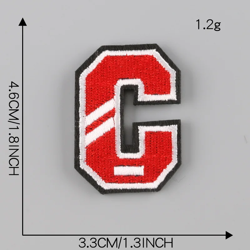 Custom 3D Colorful Letter Iron On Patches Embroidery Diy Logo Brand Name Clothes Decoration