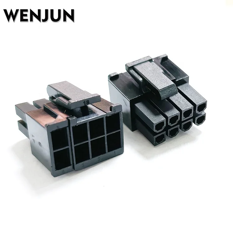 WENJUN  4.2mm 5557 8pin 6+2Pin 8 pin ATX / EPS PCI-E GPU male Power Connector Housing Plastic Shell For PC Power 1000PCS/PACK