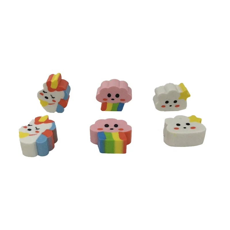 2024 New Products Good Price Stationery Sets Custom Logo Rubber Eraser For Kids Gift Kawaii Pencil Erasers Set