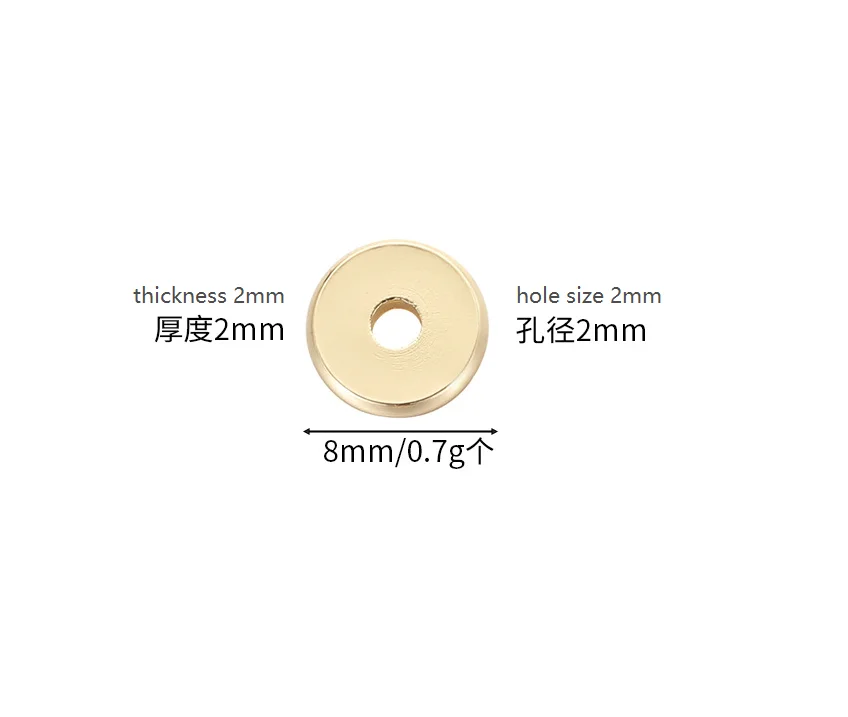 New Trendy Factory Wholesale Irregular 14K Gold Plated Rhodium Plate Spacer Beads Metal Beads for Jewelry Making