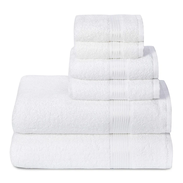 Linen Luxury 6 Piece Towel Set Oversize Soft Hand Washcloths Turkish Cotton Towels for Bathroom, Salon, Beach, Hotel