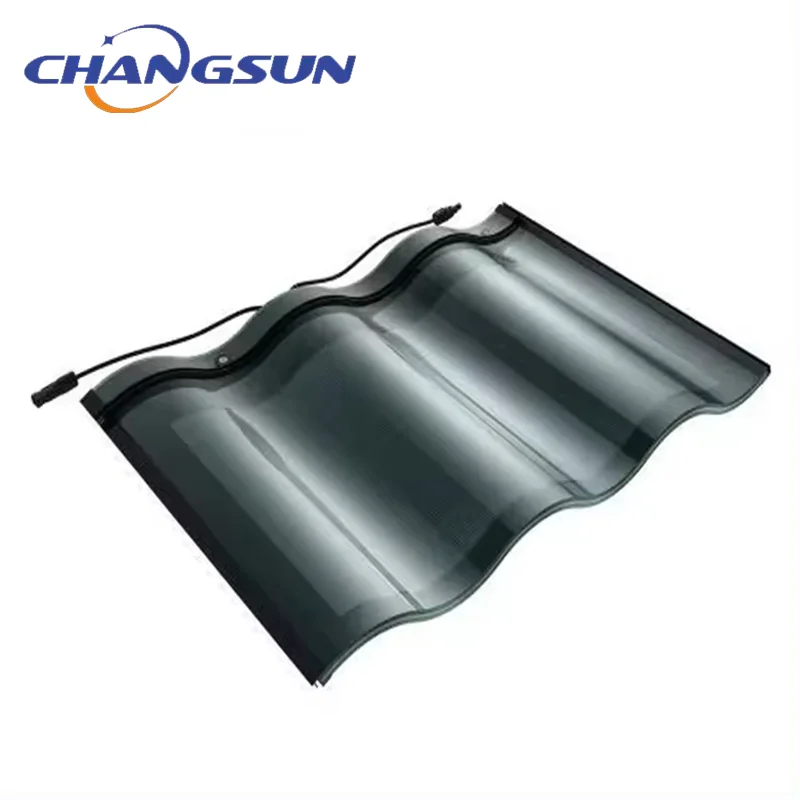 2024 Solar Roof Tile 32W BlpV ClGs tile Solar Engergy Rooftop Photovoltaic Tiles Solar Power High Quality curved shaped