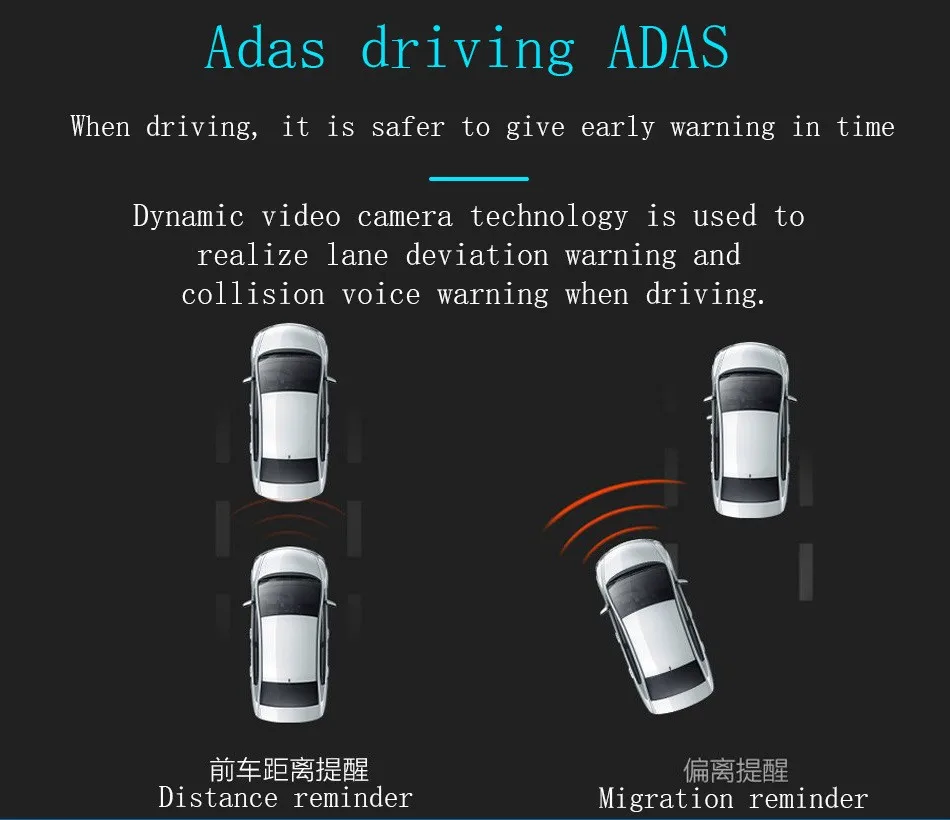 V2 DUAL APPLICATION USB / WiFi dash cam ADAS recorder Car black box