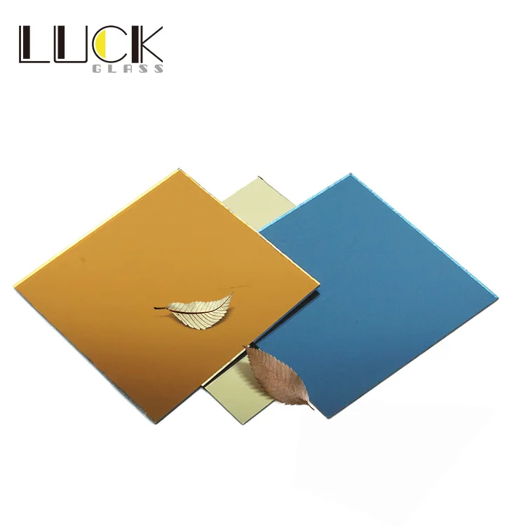 Factory 5mm Blue Euro Grey Bronze Glass Tinted Reflective Glass Coated Glass Large Living Room Decorative Mirror Wall Gold Long