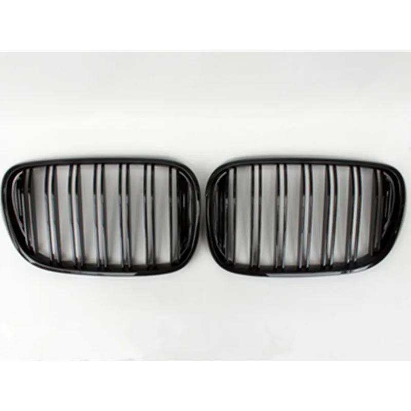 Dual-slat gloss black ABS front kidney mesh grille for BMW 7 series G11 G12 2015 - IN