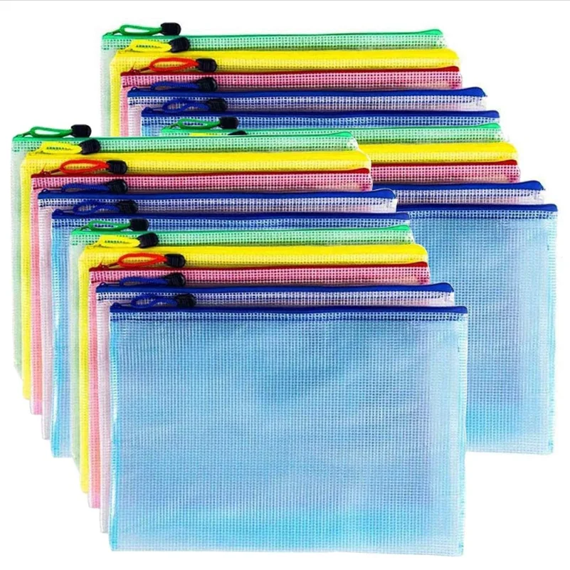 Cheap Poly Zip Lock Envelope File Folder A4 Pouch Factory Price Custom Plastic Document Bag
