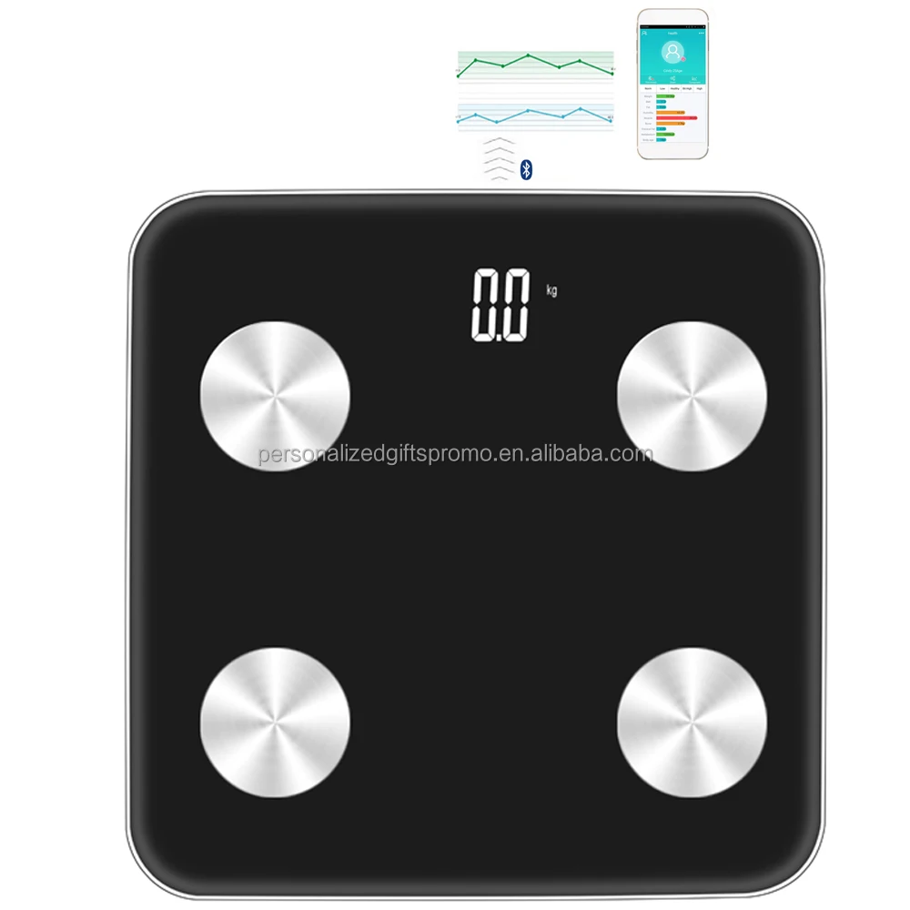 6mm tempered glass Measures weight in pounds or kilograms Bluetooth Mini Digital Weight Body Fat Scales