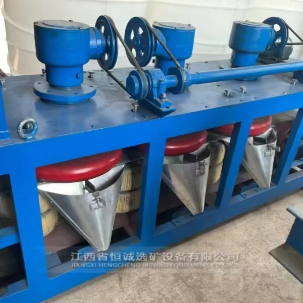 Dry separator conveyor belt three disc magnetic separator for tantalum niobium, tin ore