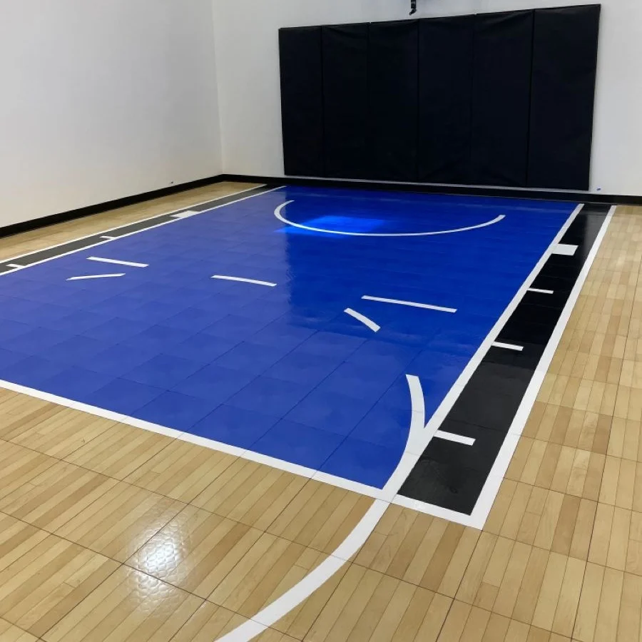 Wanhe Private design high quality 12 in. W x 12 in. Light  Maple wood like basketball court flooring