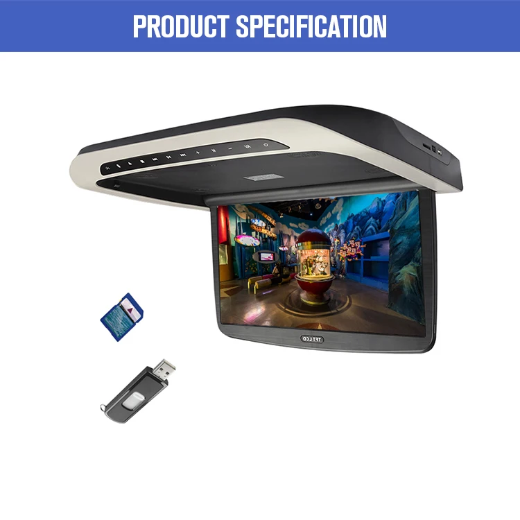 Factory cheap price 15.6inch manual vehicle monitor ceiling car monitor overhead roof monitor