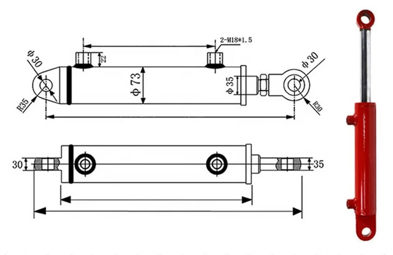 Factory Direct Sale 5 Stage Telescopic Hydraulic Cylinder