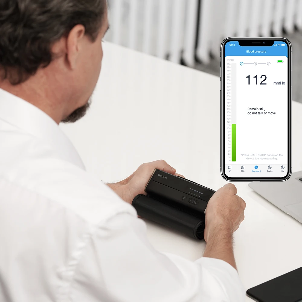 Монитор артериального давления Wellue BP2 тонометр с поддержкой Wi-Fi и Bluetooth ЭКГ сфигмоманомет прибор для измерения