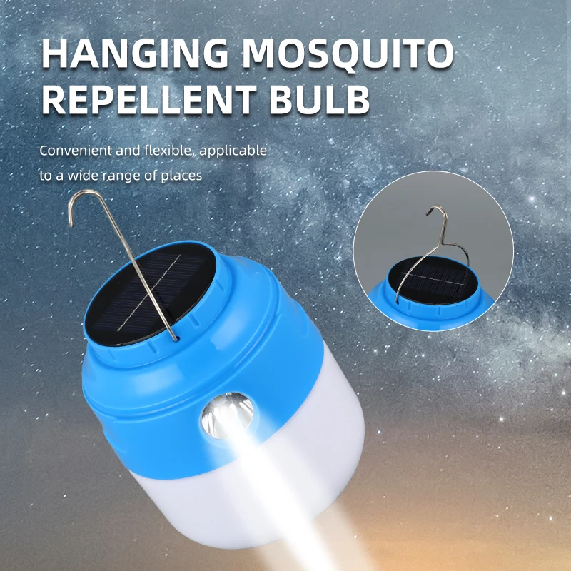 LED Camping Flashlight 50W DC5V rechargeable led torch charging light Solar emergency Bulb