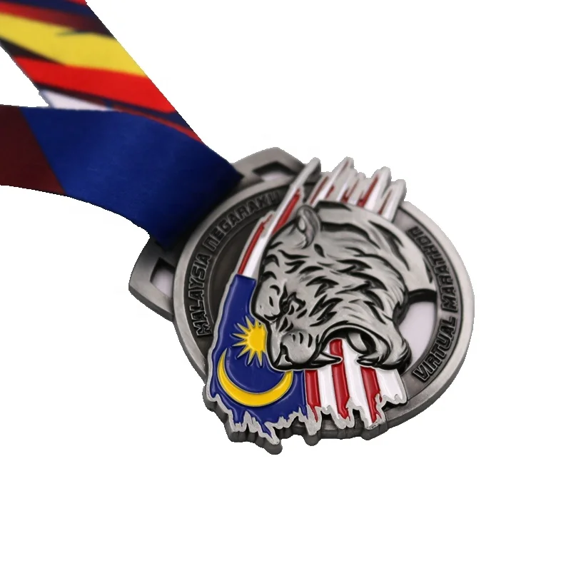 High Quality Custom logo Zinc Alloy Souvenir custom color Medal Sport Marathon medal