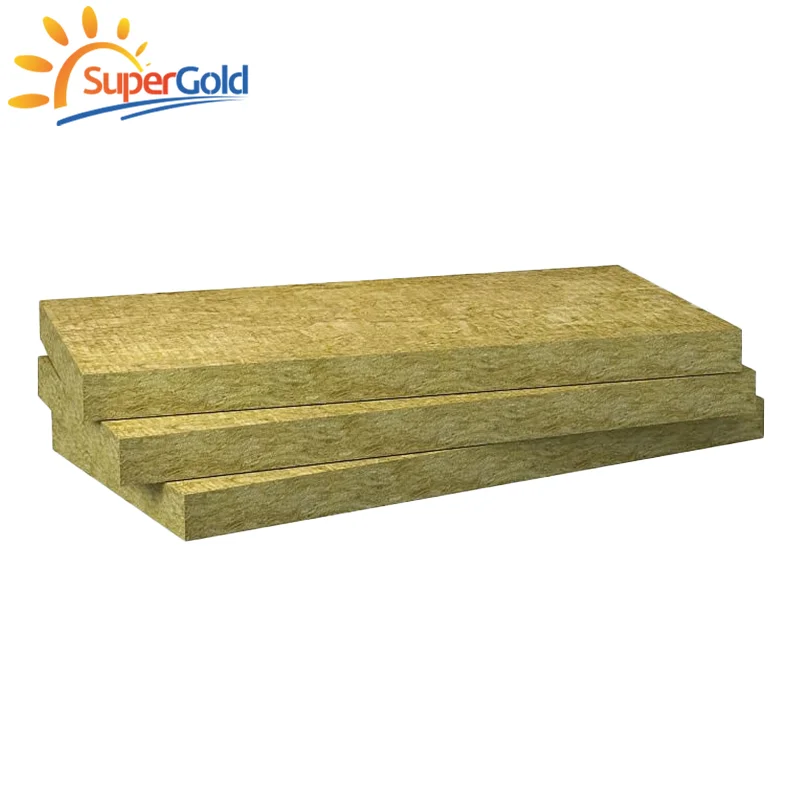 Building Materials 50mm 60kg/m3 Fireproof Mineral Rock Wool Board for Wall and Sandwich Panel