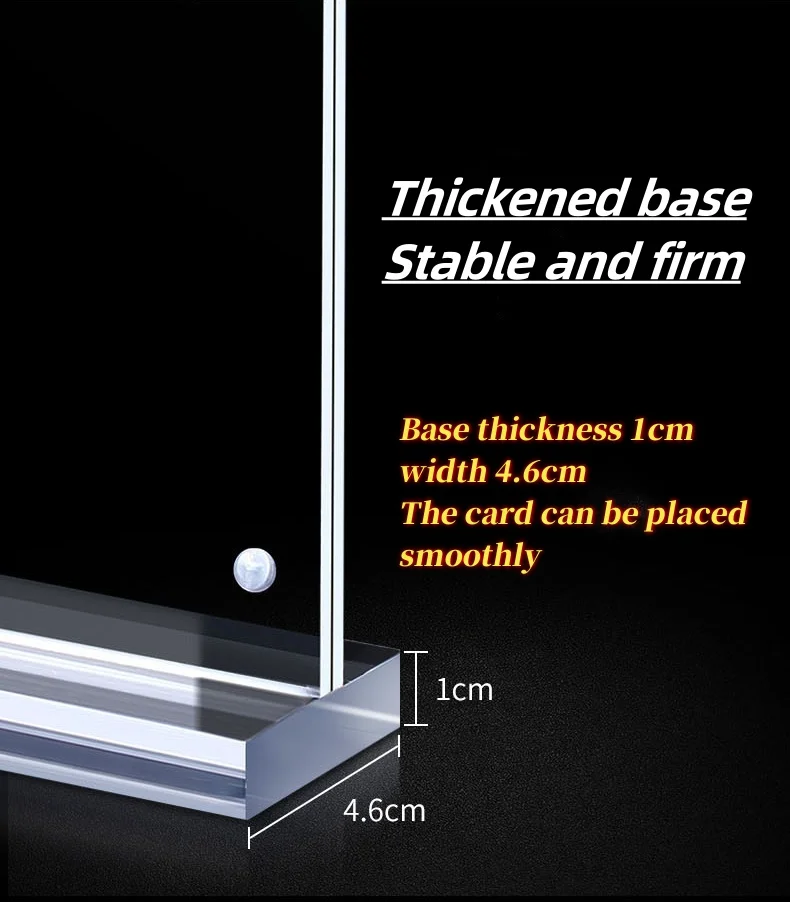 Custom A4 Strong Magnetic Acrylic Desk Card Conference Seat Board Advertising Display Card Table Sign Acrylic Sign Holder