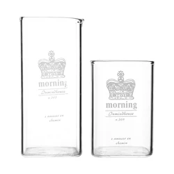 High Clear Glass Bottle Crystal Glass Bottle Square Shape For Milk Juice Water