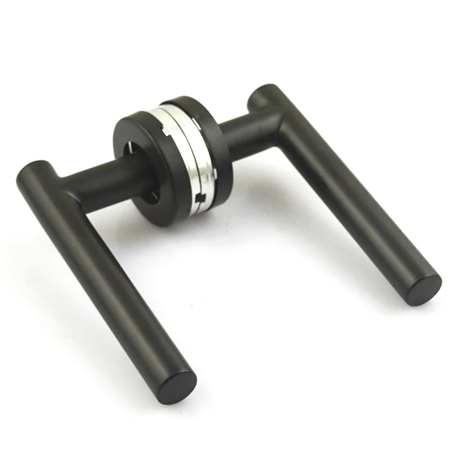 Zinc alloy material glass door handles for aluminum fire rated door handles