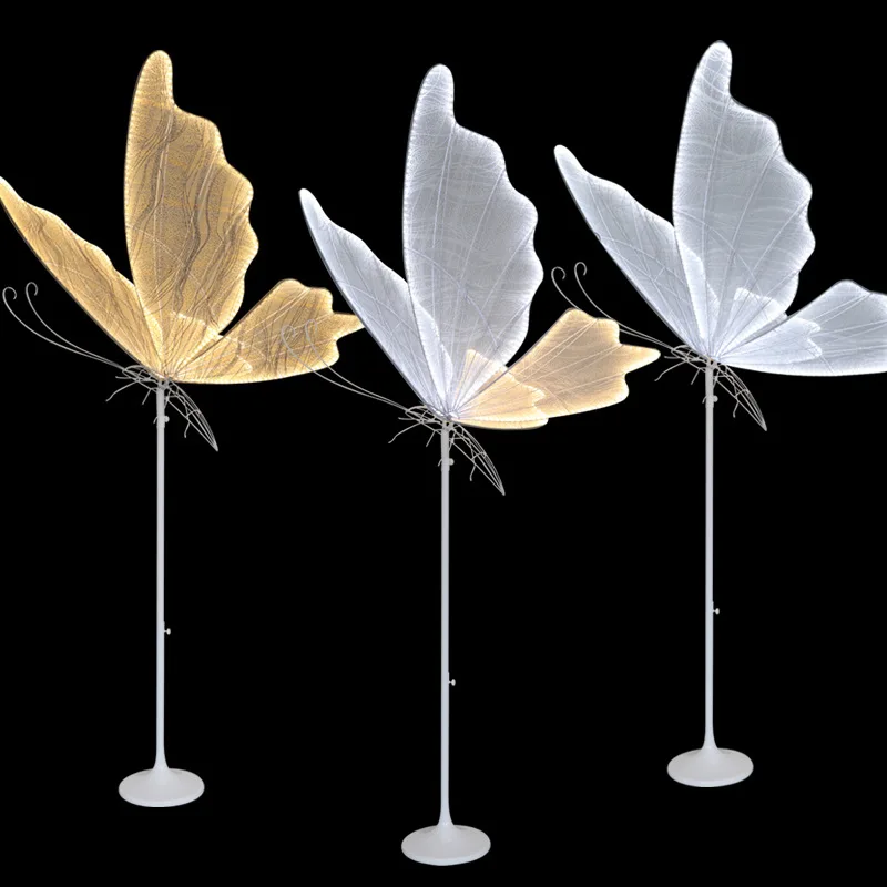 L900 Wedding Props Road Lead Led Butterfly Wings Party Events Decor Light Up Butterflies Ceiling Gold Butterfly Ceiling Light