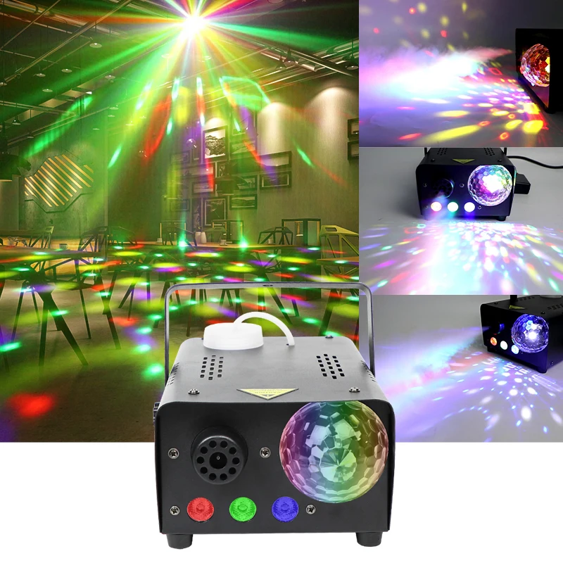 Factory Remote Control DJ Light RGBW LED Disco Light 500W Smoke Projector Efftect  3 in1 Fog Machine For Party Music Bar Weeding