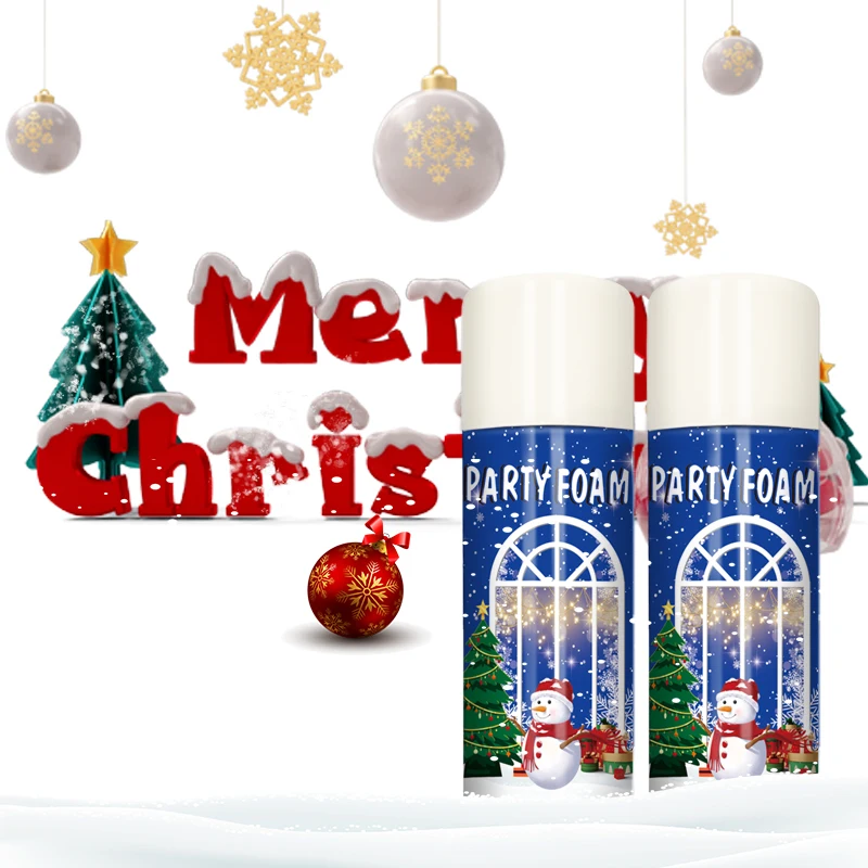 Factory Oem Allowed Colored Snow Spray Winter Harmless Aerosol Christmas Frost Spray For Christmas Holiday Windows