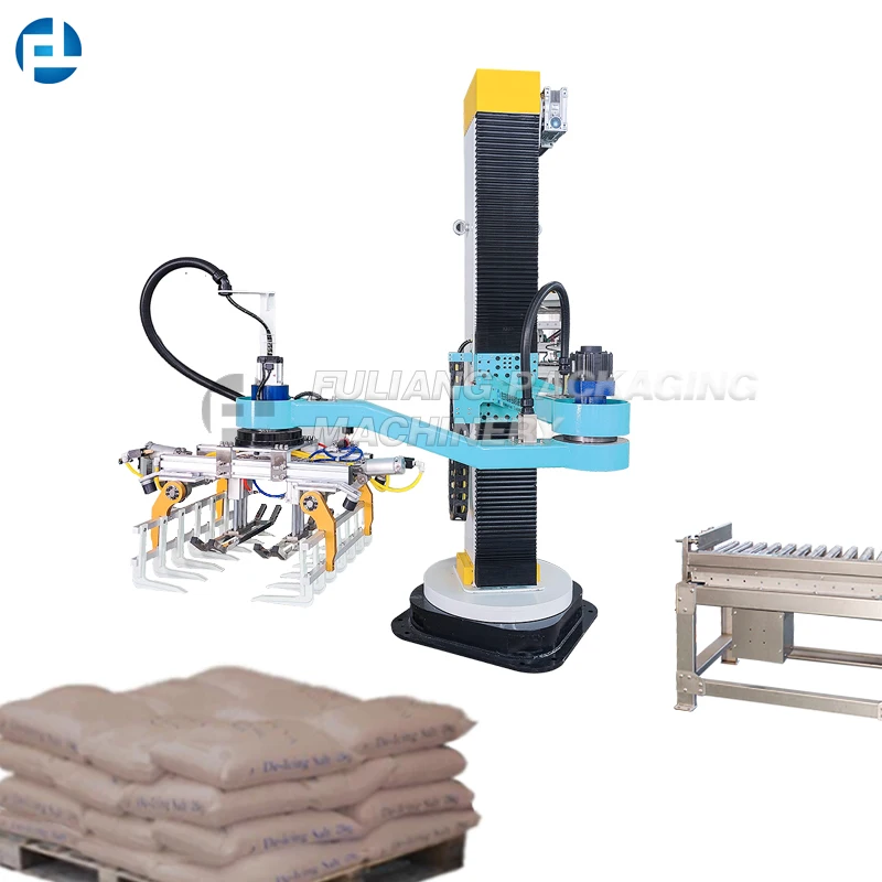 Automated Robot 4 axis ARM Cartons for 15kg 20kg 25kg 50kg Bags Palletizer With CE Carton stacking machine Column Palletizer