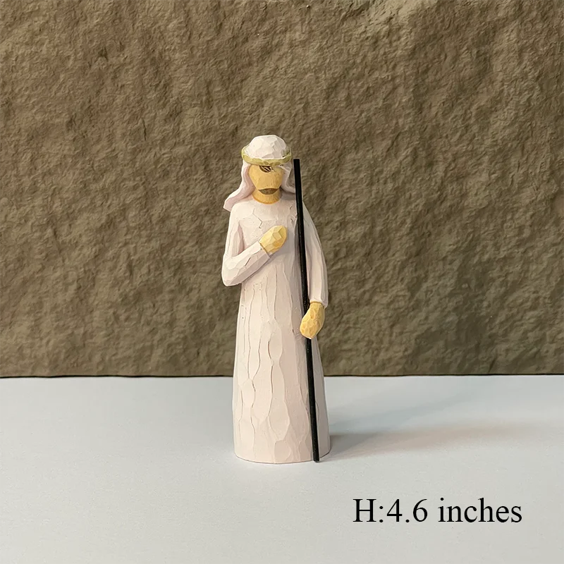 Nativity, Sculpted Hand-Painted Nativity Figures, 10-Piece Set Christ Birth of Jesus Resin Ornament Christmas