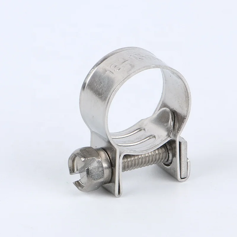 Adjustable Galvanized Steel Mini Hose Pipe Clips Stainless Steel Mini Tube Hose Clamps Factory