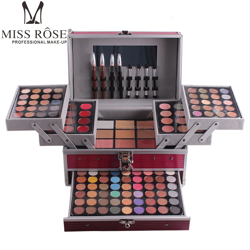 Косметичка MISS ROSE для макияжа футляр косметики многофункциональный набор 10 моделей