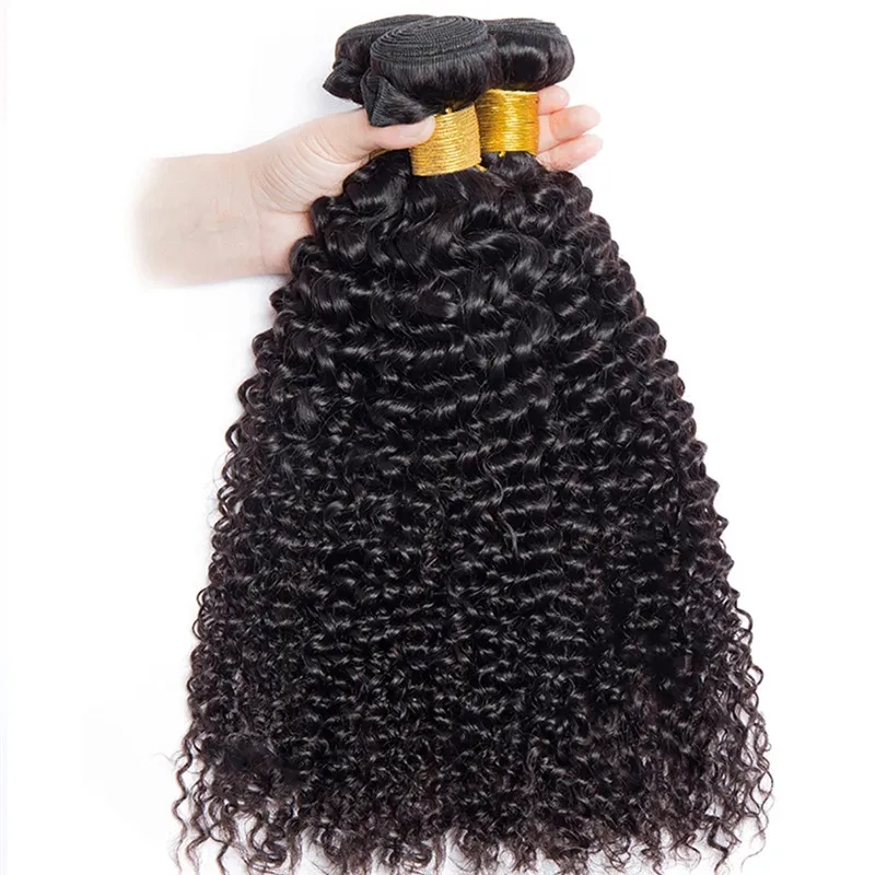 Wholesale Raw Human Hair Real Hair Extensions Deep Curly Hair Bundles Burmese Kinky Curly Bundles