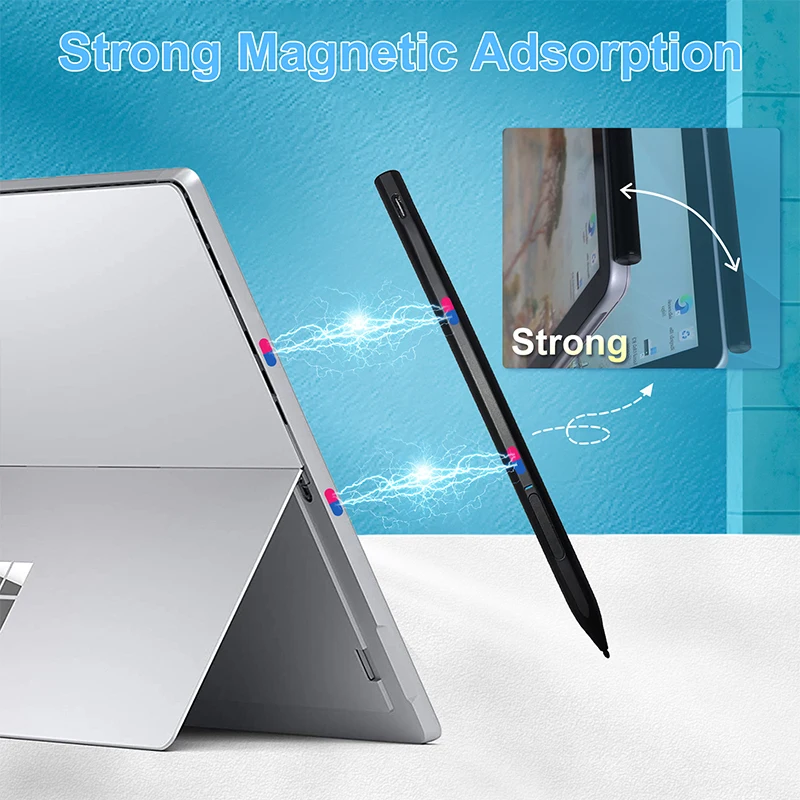 Tablet Pen For Microsoft Surface Pro8/7/6/5/4/3 Go Pro X Stylus Book Laptop4096Pressure Sensitivity Replaceable tip technology