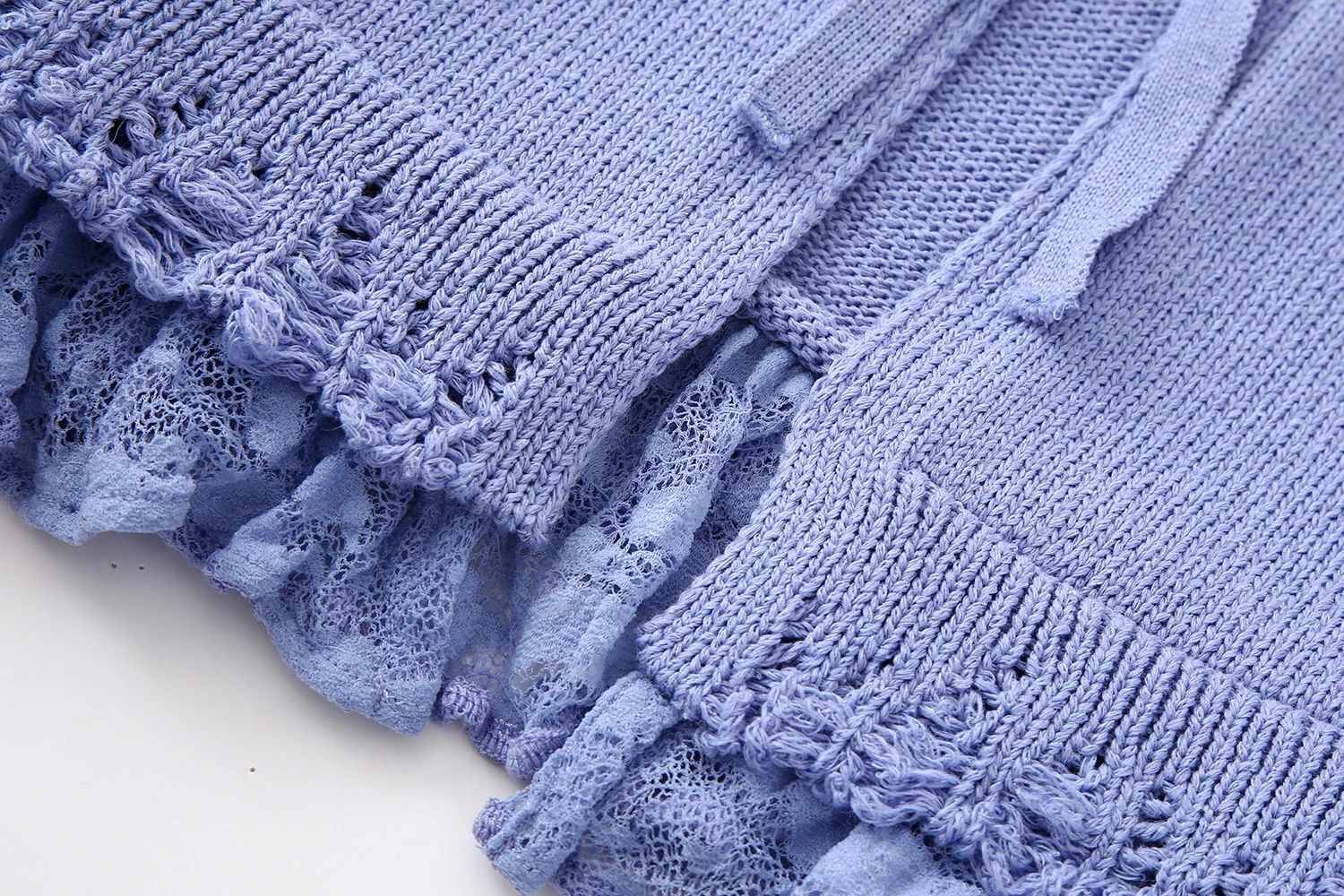 Long sleeve front lace up crew neck solid color casual fashion sweater cardigan for women