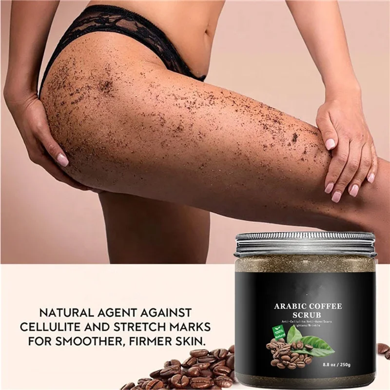 Private Label Packaging Body Scrub Moisturizing Skin Exfoliating Dead Skin Removal Whitening Bath Using Coffee Scrub