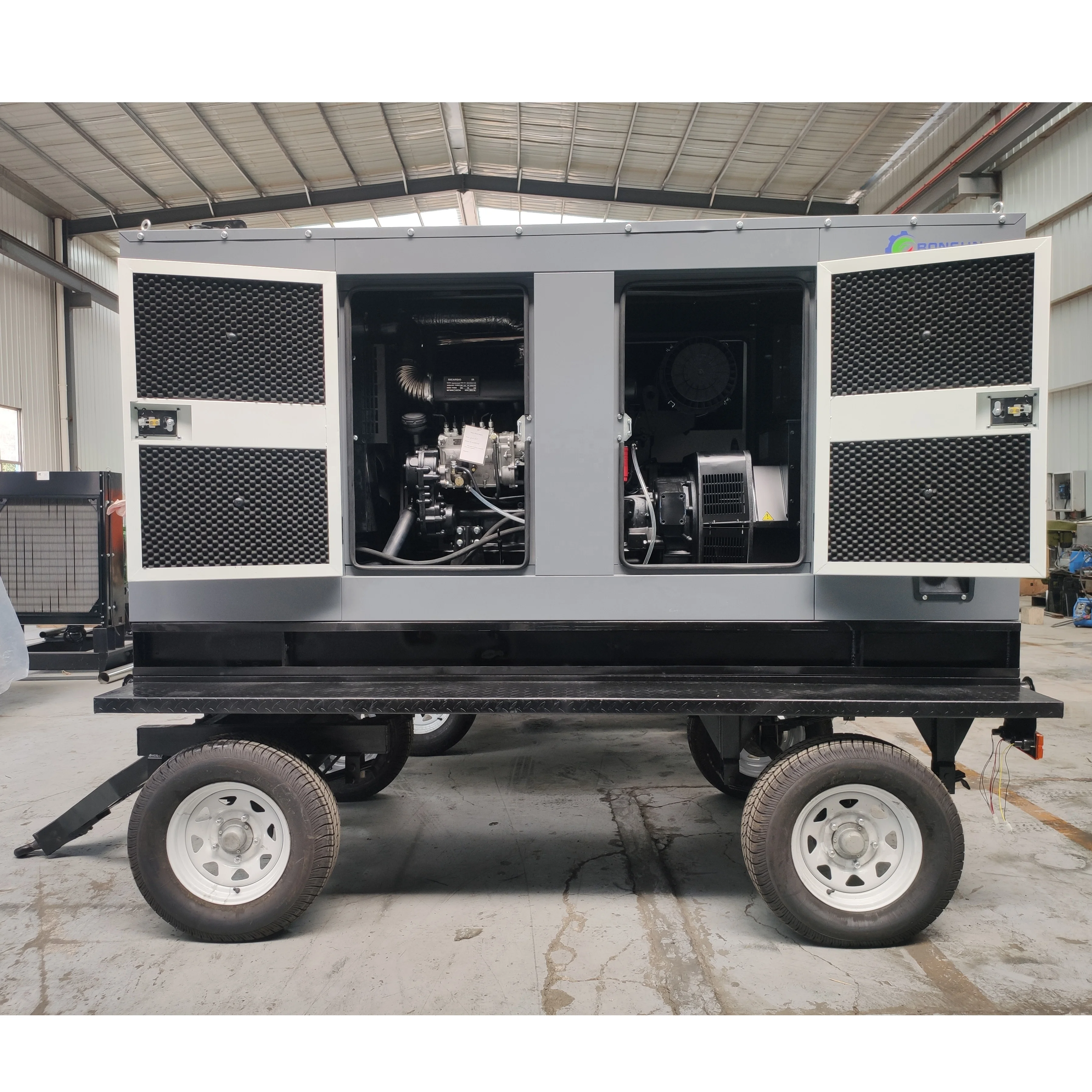 Trailer diesel generator set top fashion 100kw/125kva, silent type, with Cummins engine